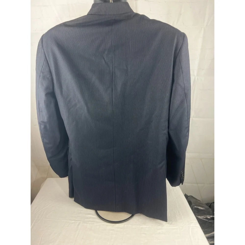Men’s Tessuto Ermenegildo Zegna Australian Wool Pinstriped Suit Jacket Size 54